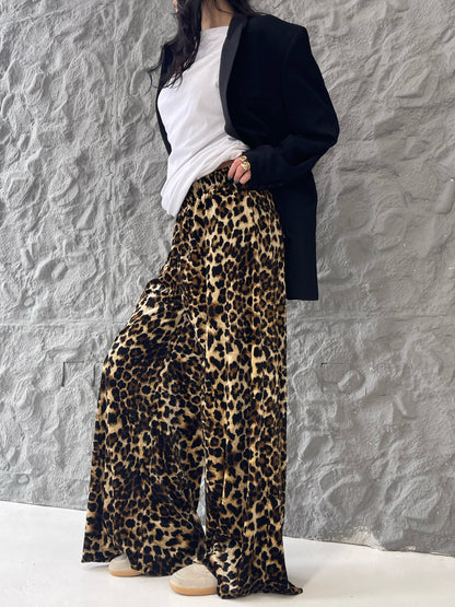 Leopard Luxe Wide-Leg Pants