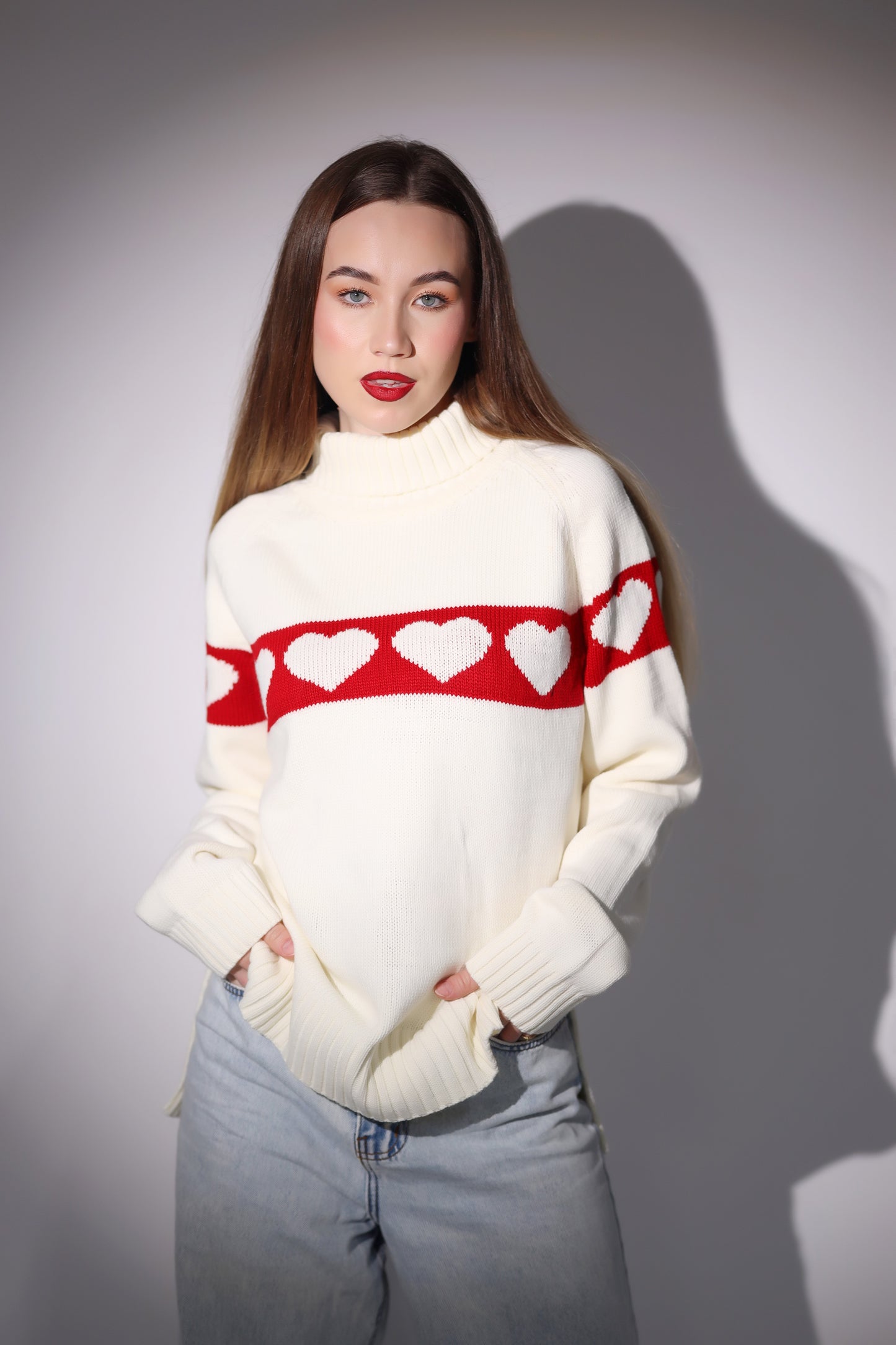 Heartline Knit Sweater