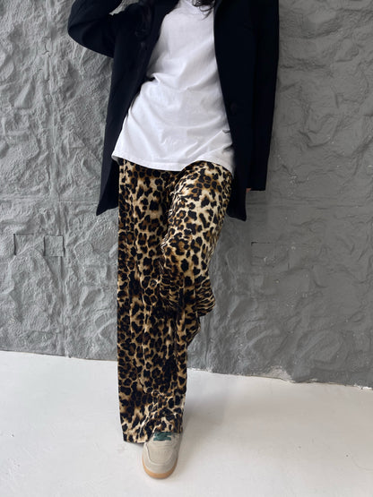 Leopard Luxe Wide-Leg Pants