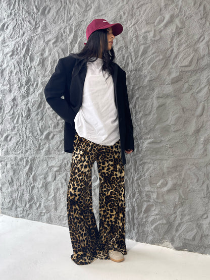 Leopard Luxe Wide-Leg Pants