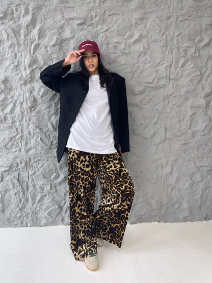 Leopard Luxe Wide-Leg Pants