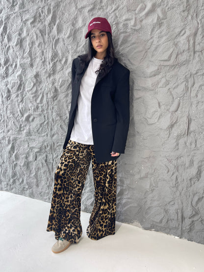 Leopard Luxe Wide-Leg Pants