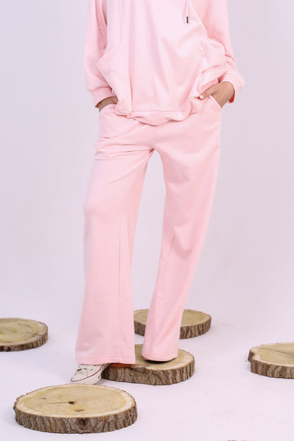 Blush Wide-Leg Lounge Pants