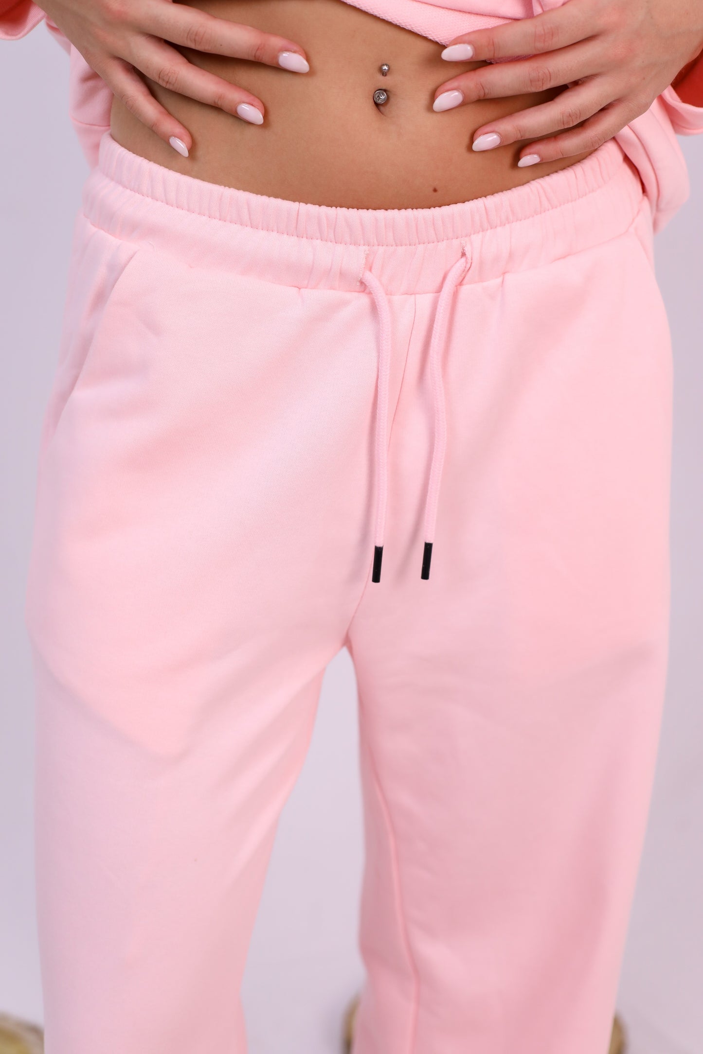 Blush Wide-Leg Lounge Pants