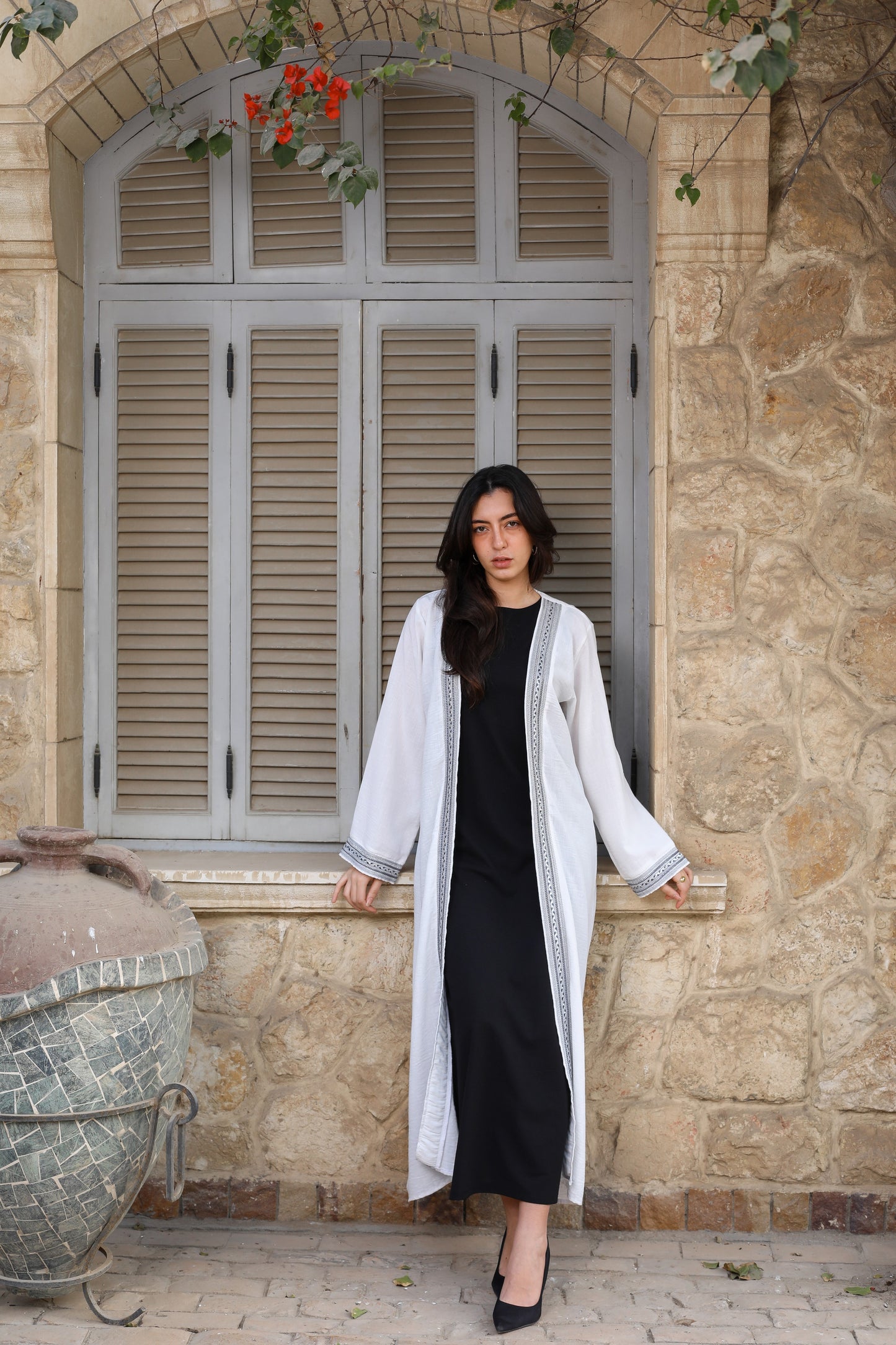 Moonlit Serenity Embroidered Abaya