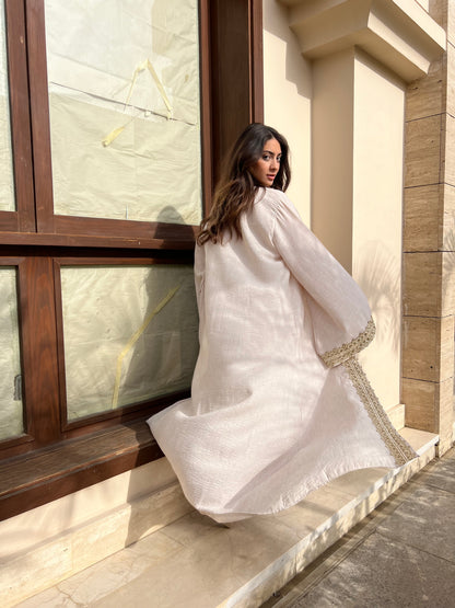 Luxurious Abaya with Handcrafted Embroidery