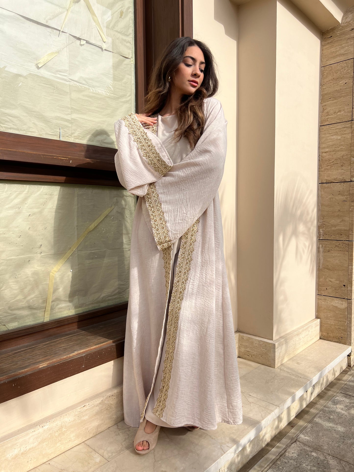 Luxurious Abaya with Handcrafted Embroidery