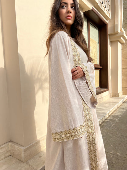 Luxurious Abaya with Handcrafted Embroidery