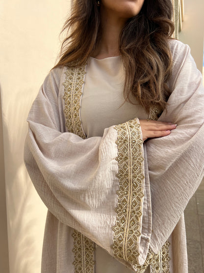 Luxurious Abaya with Handcrafted Embroidery