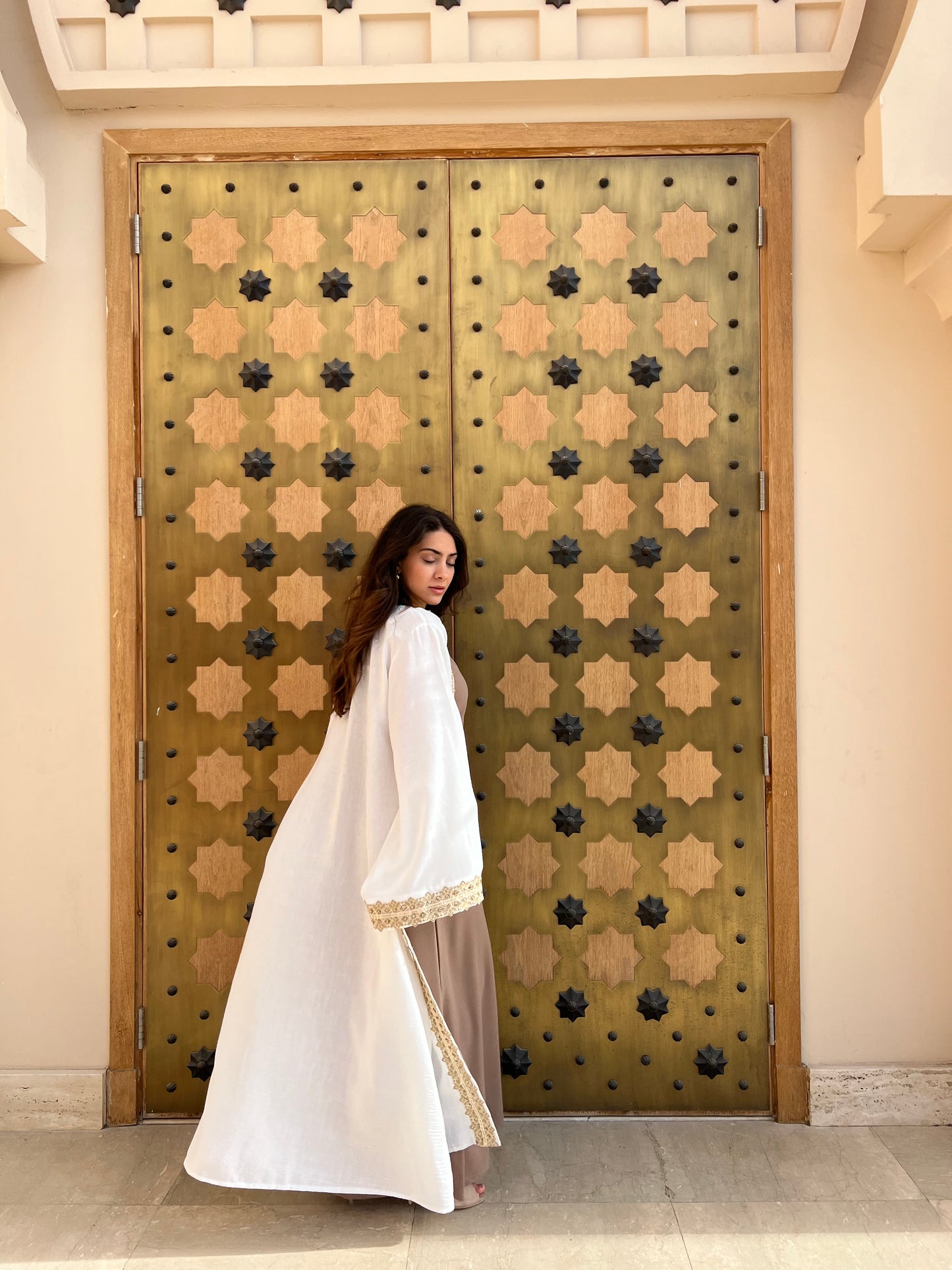 Luxurious Abaya with Handcrafted Embroidery