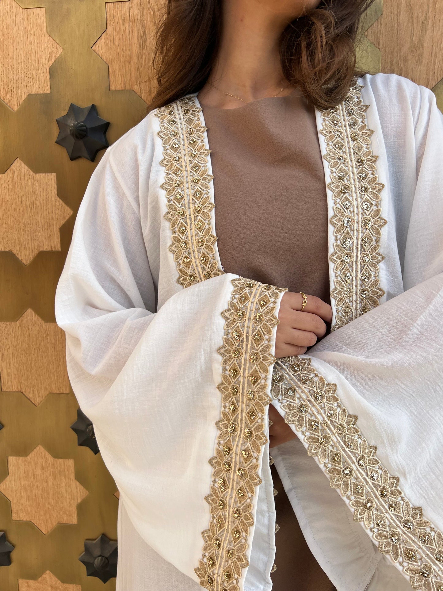 Luxurious Abaya with Handcrafted Embroidery