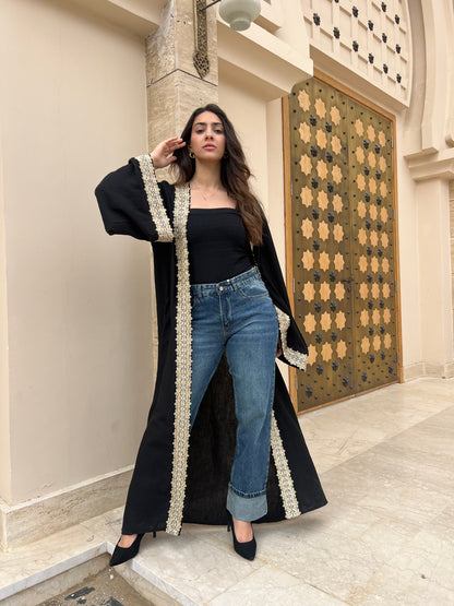 Luxurious Abaya with Handcrafted Embroidery