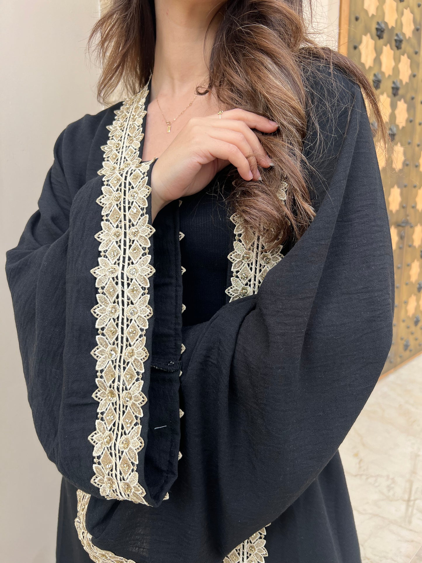 Luxurious Abaya with Handcrafted Embroidery