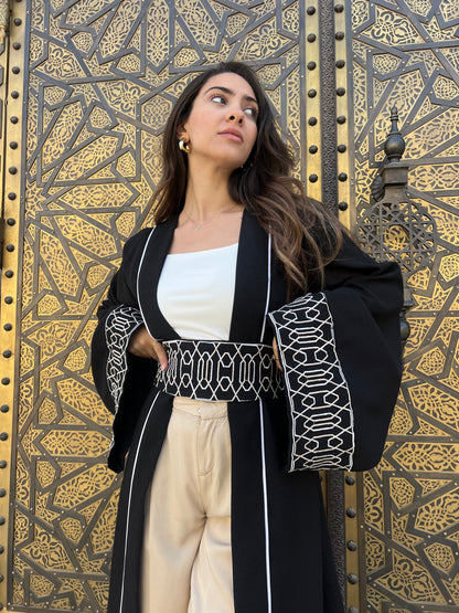 Embroidered Belt Abaya