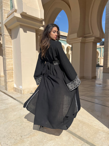 Embroidered Belt Abaya