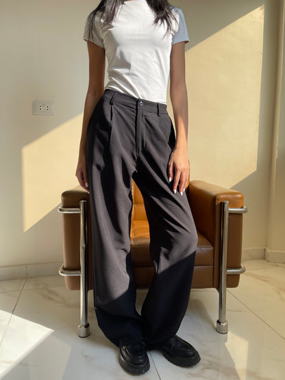 Classic Noir Pleated Trousers