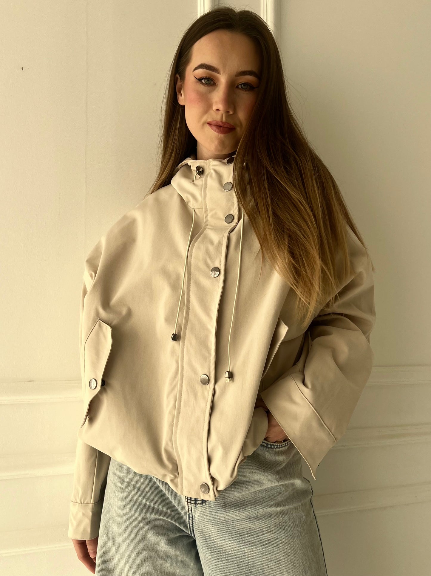 Classic Button-Up Bomber Jacket