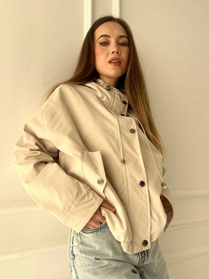 Classic Button-Up Bomber Jacket