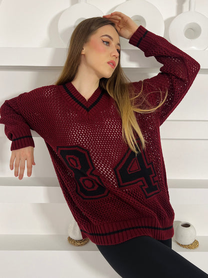 Athletic Number 84 Sweater