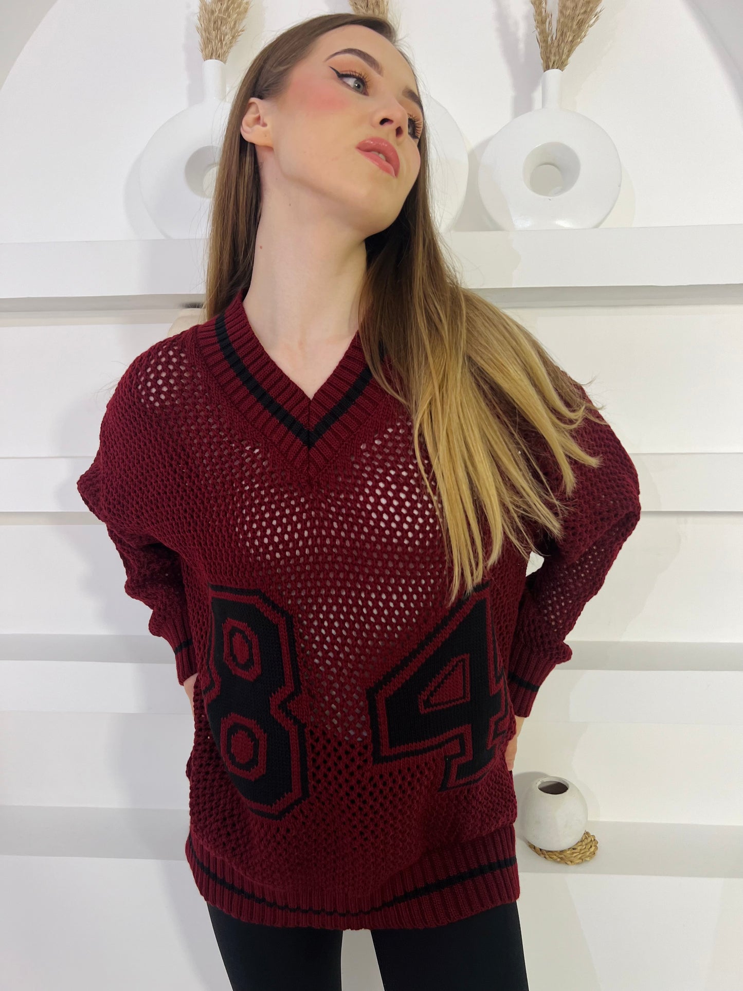 Athletic Number 84 Sweater