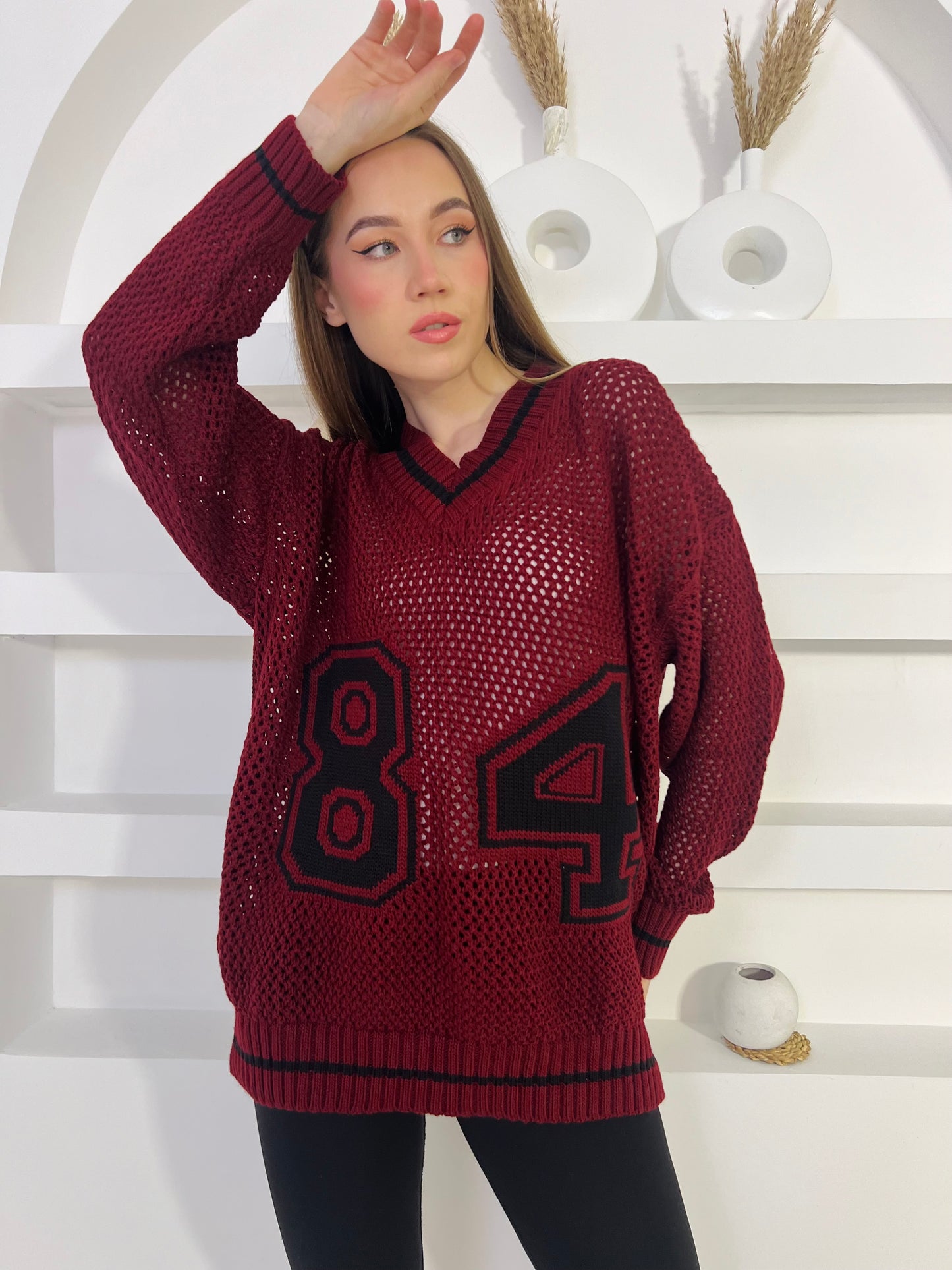 Athletic Number 84 Sweater